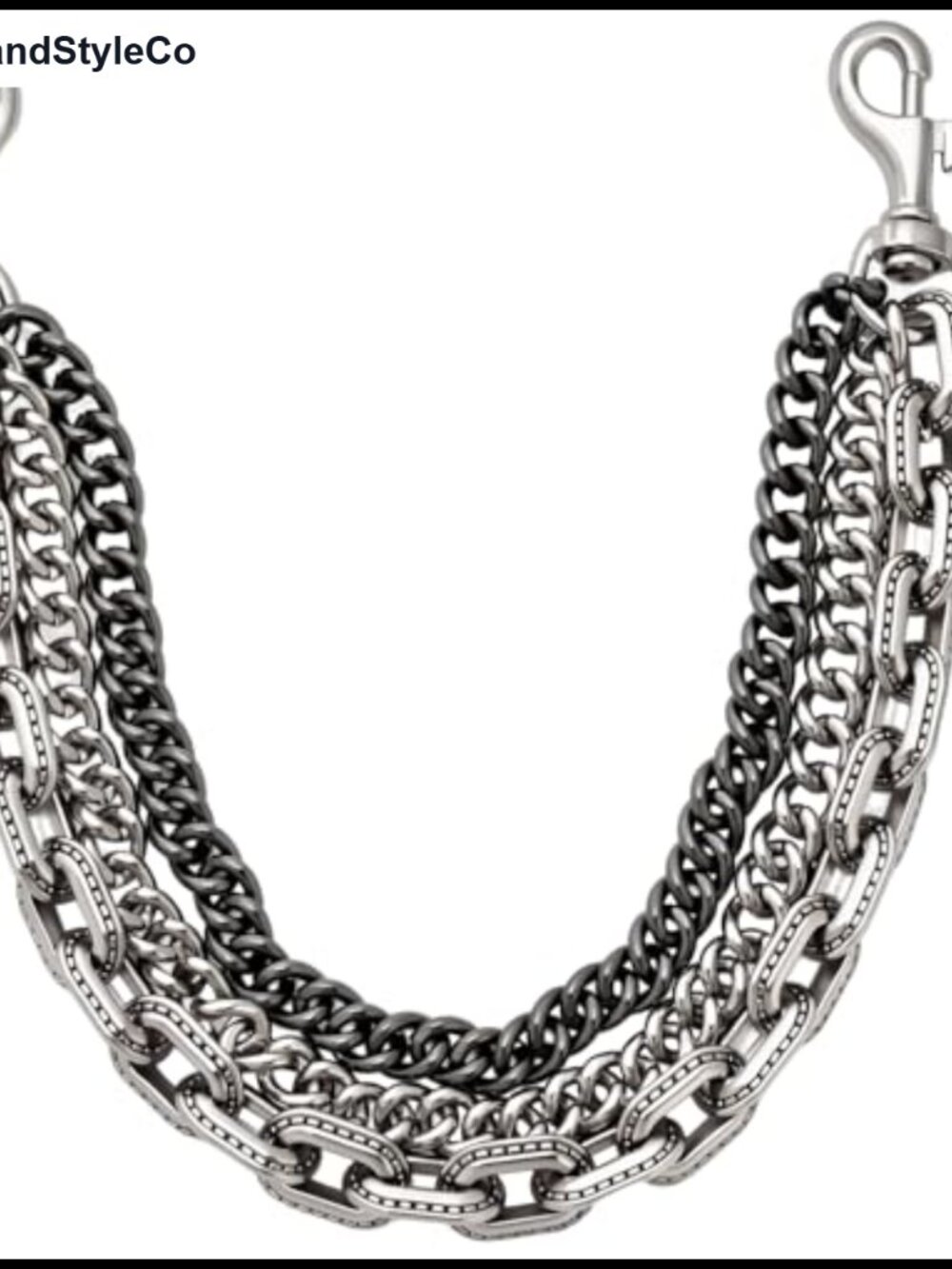 Tri-Layered Gold Chain Bag Charm & Wallet Chain Metal Purse Accessory